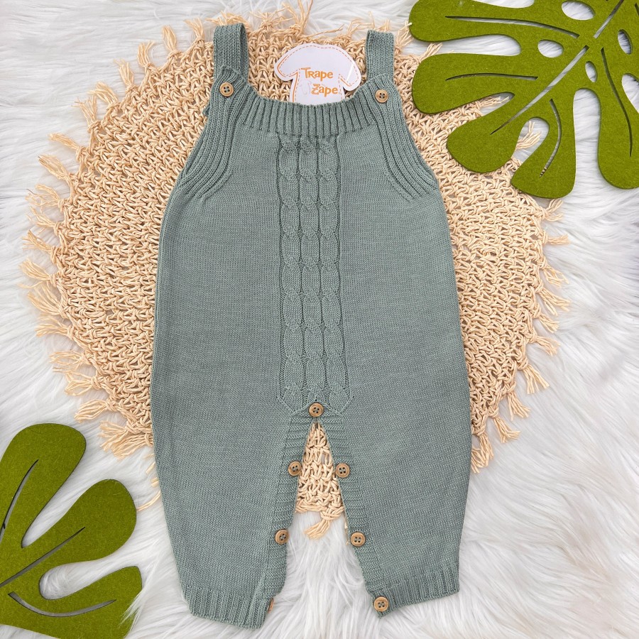 Jardineira de Linha Trança Verde 